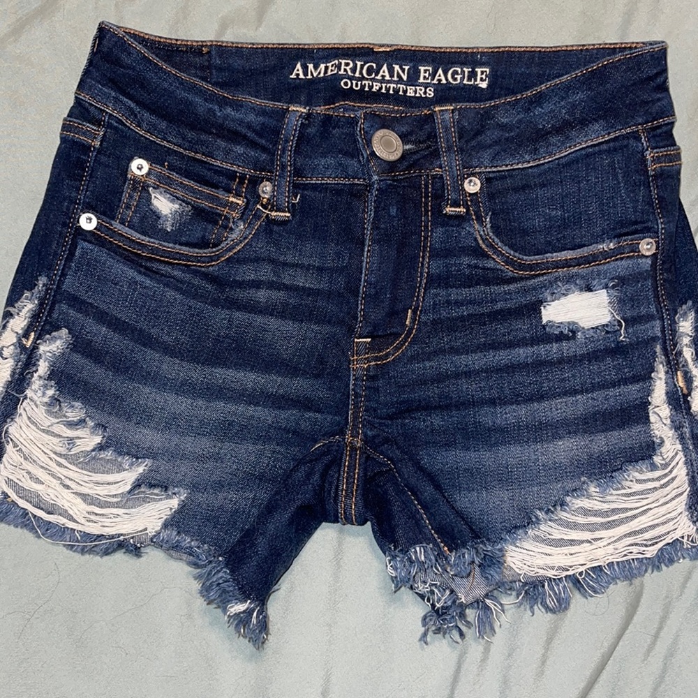 Distressed Midi shorts